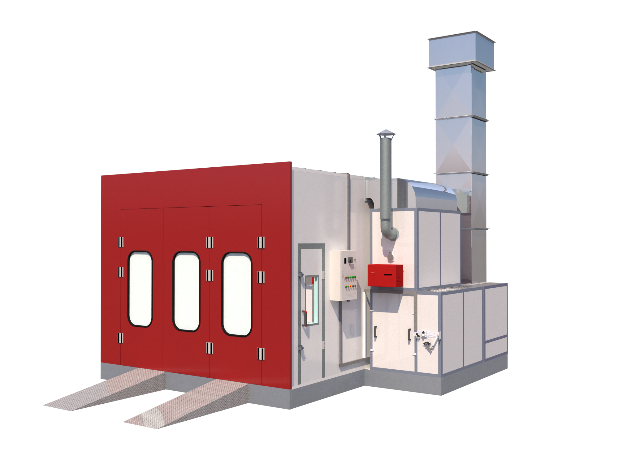 Spray paint room principle and structure